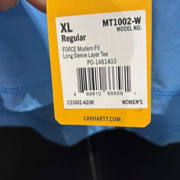 Carhartt Force Modern Fit,long sleeve,base layer, crewneck,dries fast,logo patch - Picture 11 of 12